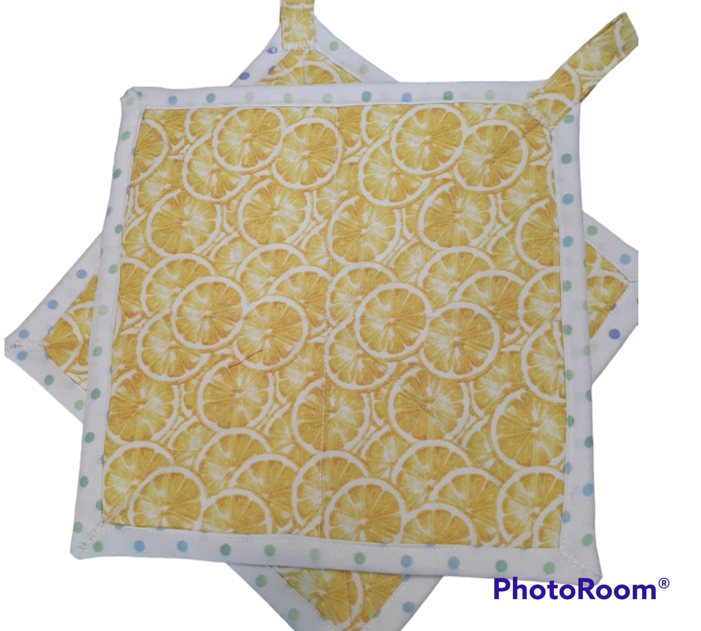 Lemon Square Potholders