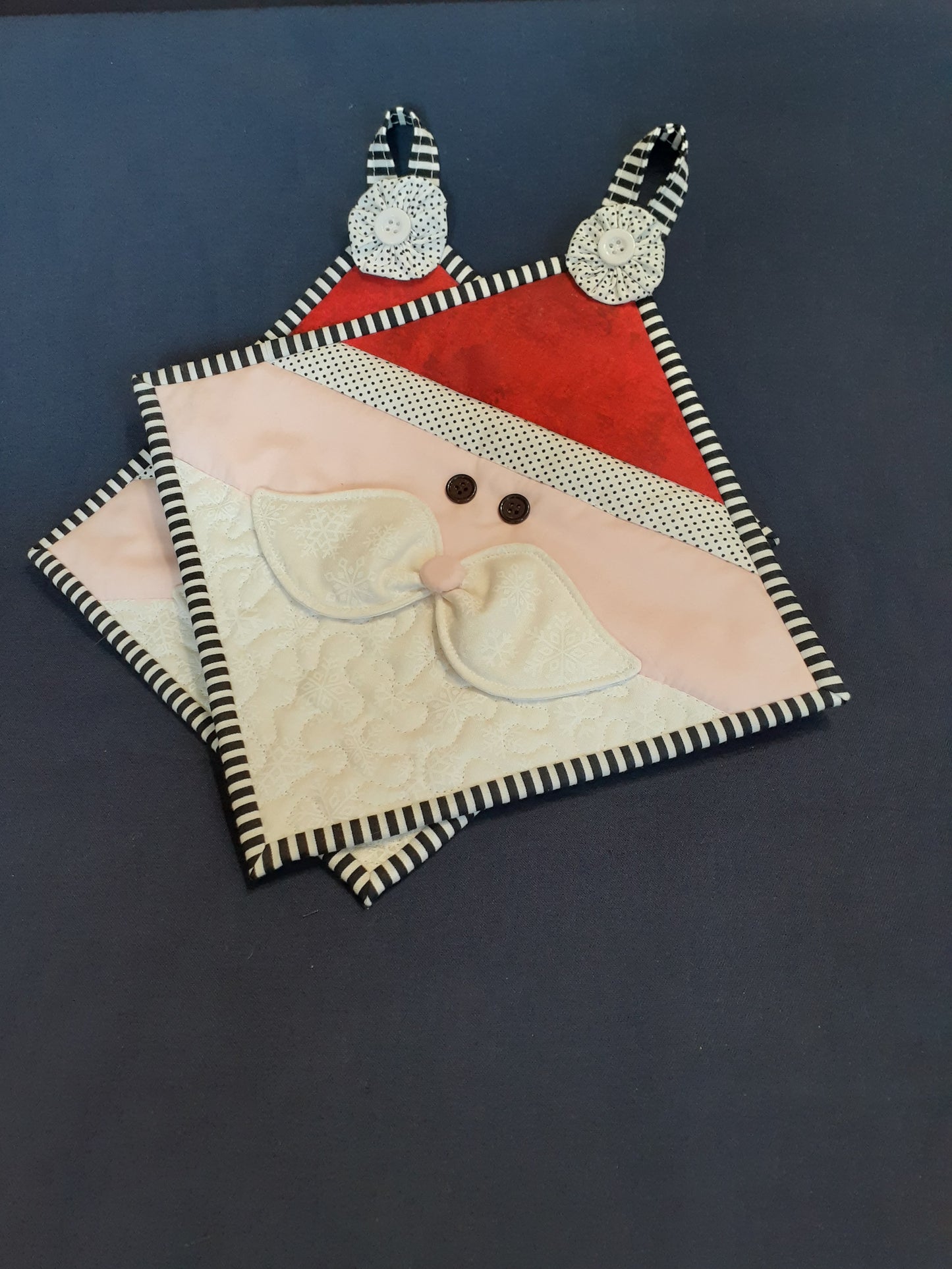 Santa Face Potholder - Set of 2